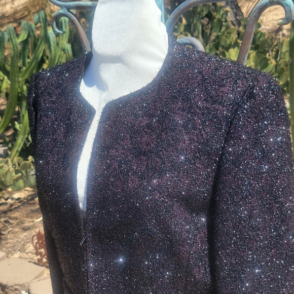 Linda Allard Ellen Tracy Shimmer Evening Jacket - Picture 6 of 6